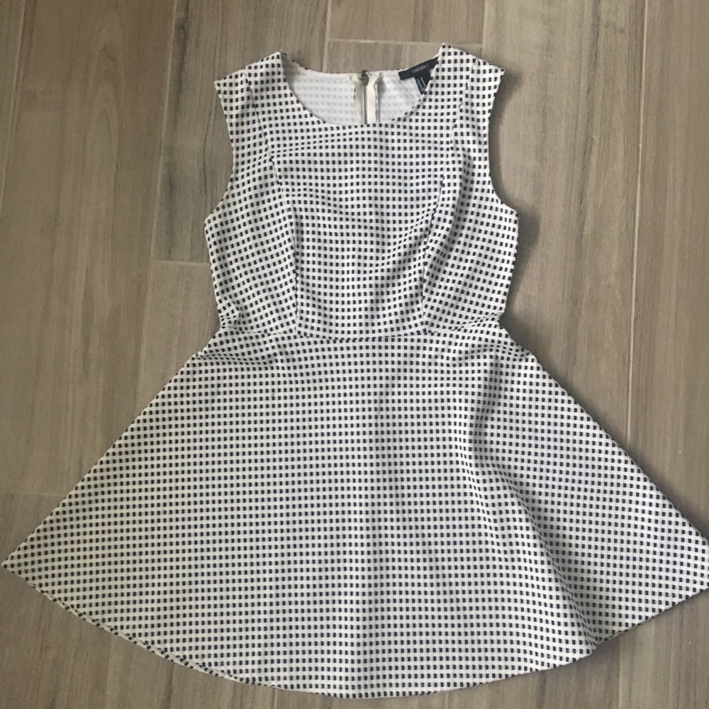 Checkered Skater Dress
